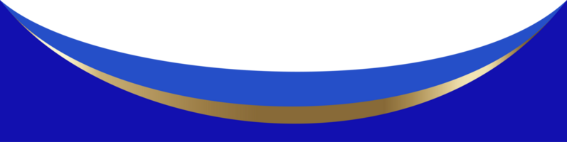 Header design shape. Website border section. Abstract curved bottom with golden element. Separator blue wavy frames for webpage. Simple headlines for site and app interface. png