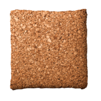 Textured cork square tile with natural brown hues and unique surface patterns png