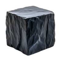 Dark Slate Rock Block with Sharp Edges for Natural Stone Backgrounds and Textures png