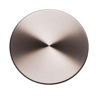 Smooth Metallic Circle with Brushed Texture and Subtle Reflection on Surface png