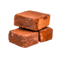 Rustic Red Bricks Stacked on for Constructind Building Projects png