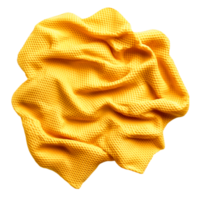 Soft and Textured Yellow Fabric with Gentle Wrinkles and Creases for Background Use png