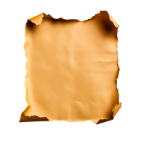 Old Scroll Paper with Burned Edges and Vintage Texture for Creative Projects png