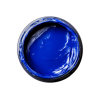 Vibrant Blue Paint in Open Jar with Smooth Texture Ideal for Artistic Projects png