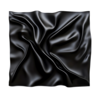 Wrinkled Black Satin Fabric Texture with Elegant Flow and Soft Curves png