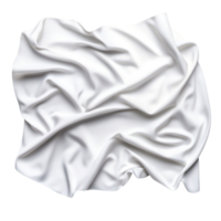 Textured White Fabric with Soft Wrinkles and Creases for Background or Overlay Use png