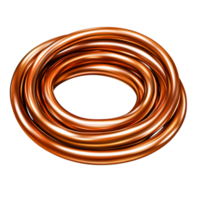 Shiny Copper Wire Coil with Smooth Surface for Industrial Background and Design Use png
