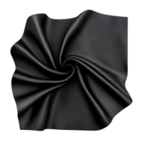 Elegant Black Fabric Texture in Twisted Form for Backgrounds and Design Projects png