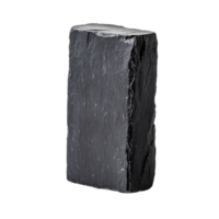 Black Slate Stone Block with Unique Texture and Sharp Edges for Natural Decor png