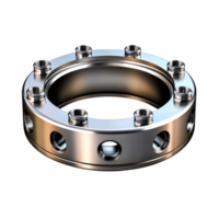 Metallic Flange with Screw Holes and Smooth Surface for Mechanical Applications png