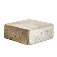 Textured concrete block with unique surface and edges for building projects png
