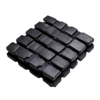 Black Rectangular Tiles Glossy Surface with Reflections in a Dark Setting png