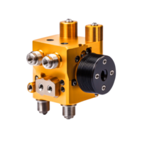 Precision Engineered Metallic Component with Multiple Connectors and Unique Design png