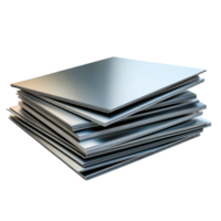 Stack of Silver Sheets of Paper with Smooth Texture in Bright Lighting png