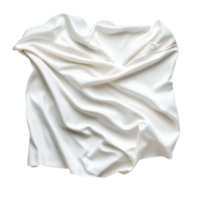 Soft White Fabric Texture with Wrinkles and Creases for Background or Textile Design png