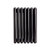 Elegantly Crafted Black Decorative Element with Smooth Curved Lines and Glossy Finish png