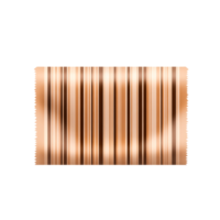 Abstract barcode design with a polished bronze finish for modern product representation png