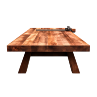 Rustic Wooden Table with Measuring Tool for Craft and Design Projects png