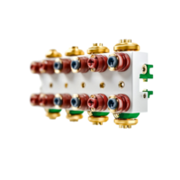 High-Quality Connector Block with Colorful Terminals and Precision Engineering Design png