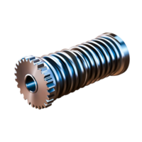 Metallic Screw with Spiral Thread and Gear Surface for Industrial Applications png