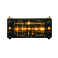 Modern Audio Receiver with Waveform Display and Dynamic Equalizer Controls png
