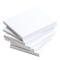 Stack of blank white paper sheets clean surface for creative and office use png