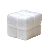White Sugar Cubes Stacked White Surface for Culinary and Beverage Use png
