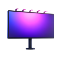 Modern Digital Billboard Display with Colorful Gradient and Futuristic Design png