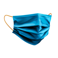 Vibrant Blue Medical Face Mask with Detailed Texture and Pipe Structure png