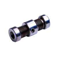 Metallic bolt with precise threading and shiny finish clean background png