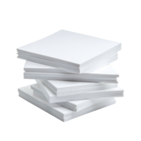 Stack of Blank White Paper Sheets for Office or School Use Clean Background png