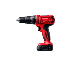 Bright Red Cordless Drill on for DIY and Home Improvement Projects png
