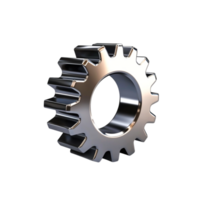 Shiny Metallic Gear for Industrial and Engineering Use png