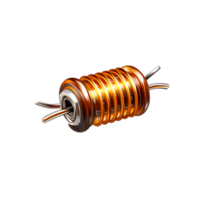 Realistic depiction of an orange coil in a detailed and engaging style png