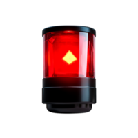 Illuminated Red Warning Light with Rotating Beacon for Emergency Situations png
