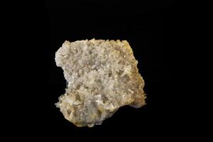 mineral Macro quartz stone on a black background photo