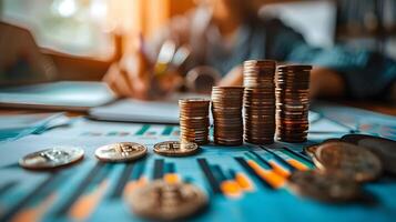 financial planner using risk management tools to optimize client portfolios photo