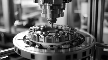 autonomous machines in production, AI-driven factory, seamless automation, robotic assembly, digital systems integration, photo