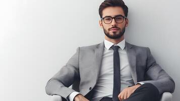 elegant workspace setup with branding elements and white space, photo