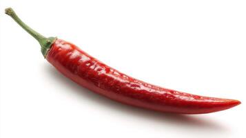 Vibrant Red Chili Pepper Isolated on White Background photo