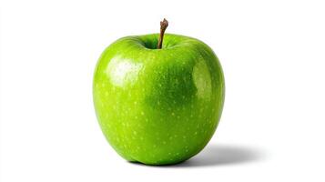 Bright Green Apple Isolated on White Background photo