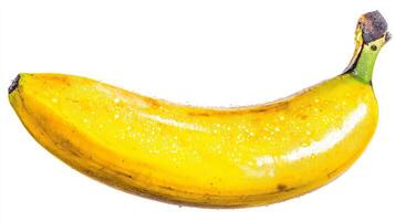 Bright Yellow Banana Isolated on White Background photo