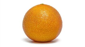 Close Up of a Ripe Tangerine on White Background photo