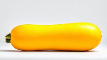 Bright Yellow Squash on White Background photo