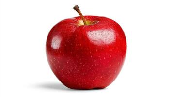 a Single Crisp Red Gala Apple Isolated on White Background photo