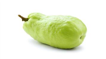 Green Chayote Vegetable Isolated on White Background photo