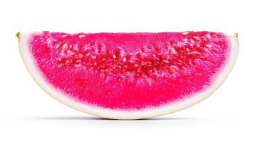 A Juicy Pink Watermelon Slice on White Background photo