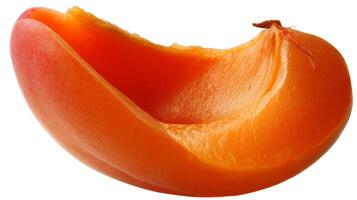 Ripe Apricot Slice Isolated on White Background photo
