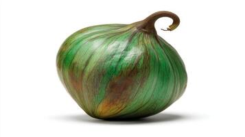 Green Bitter Gourd on White Background photo