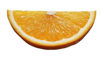 Ripe Orange Slice on White Background photo